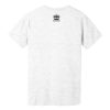 White heather T-shirt back view with a small black crown logo and the words 'STATES ROYALTY' near the neckline.